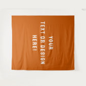 Modern Burnt Orange Wall Tapestry for Home Déco タペストリー (正面(横))