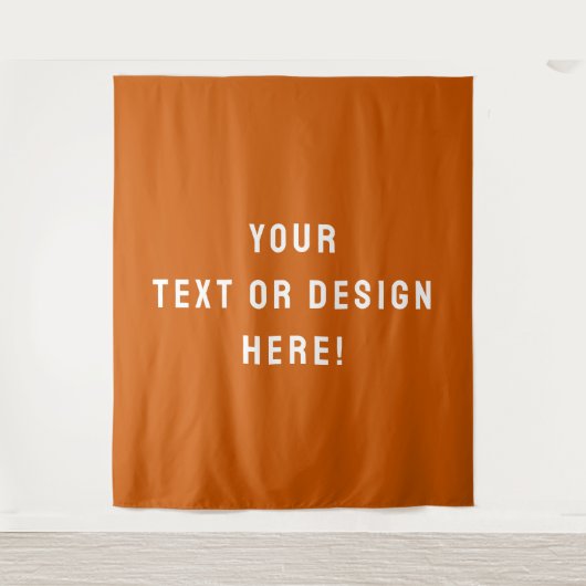 Modern Burnt Orange Wall Tapestry for Home Déco タペストリー (正面)