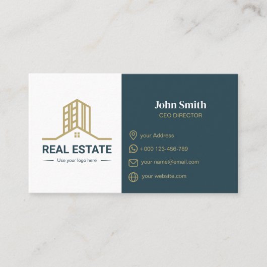 Modern Business Card for REAL ESTATE 名刺 (正面)