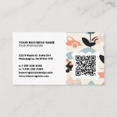 Modern Business Card – Qr code & logo 名刺 (裏面)