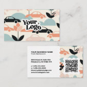 Modern Business Card – Qr code & logo 名刺 (正面/裏面)