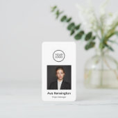 Modern Business Card with Photo & Logo Custom 名刺 (スタンド正面)