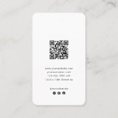 Modern Business Card with Photo & Logo Custom 名刺 (裏面)