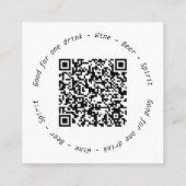 Modern Business Event Mimosa Drink Voucher スクエア名刺 (裏面)