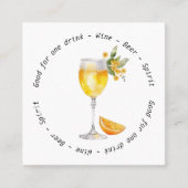 Modern Business Event Mimosa Drink Voucher スクエア名刺 (正面)