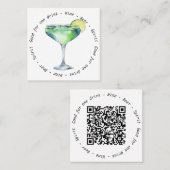 Modern Business Event QR Daiquiri Drink Voucher スクエア名刺 (正面/裏面)