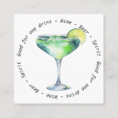 Modern Business Event QR Daiquiri Drink Voucher スクエア名刺 (正面)