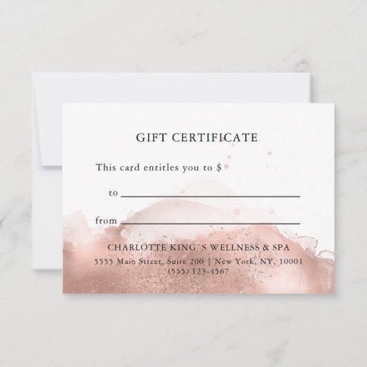MODERN BUSINESS GIFT CERTIFICATE (裏面)