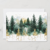Modern Business Gold Green Christmas Holiday Card シーズンカード (裏面)