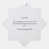 Modern Business Happy Thanksgiving Pumpkin Wreath オーナメントカード (裏面)