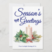 Modern Business Holiday Card with Branding シーズンカード (正面)