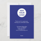 Modern Business Holiday Card with Branding シーズンカード (裏面)