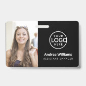 Modern Business ID Card, Employee QR Badge バッジ (正面)