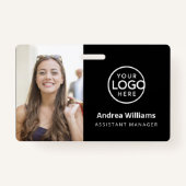 Modern Business ID Card, Employee QR Badge バッジ (正面)