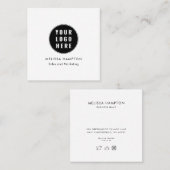 Modern Business Logo and Employees スクエア名刺 (正面/裏面)