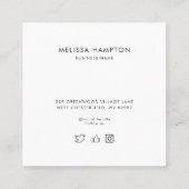 Modern Business Logo and Employees スクエア名刺 (裏面)