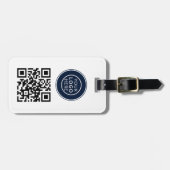 Modern Business Logo and QR Code Promotional ラゲッジタグ (正面横)