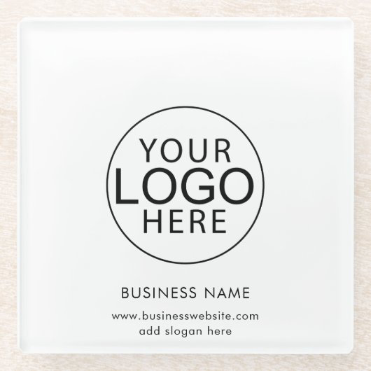 Modern Business Logo and Website ガラスコースター (正面)