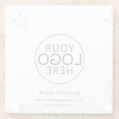 Modern Business Logo and Website ガラスコースター (裏面)