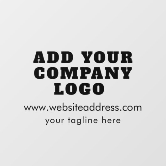Modern Business Logo and Website Custom ウィンドウサイン (シート)