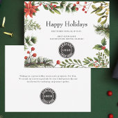 Modern Business Logo Christmas Greenery Holidays カード