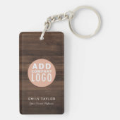 Modern Business Logo Company Employee キーホルダー (裏面)