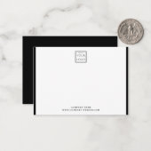 Modern Business Logo Company Name Black Border ノートカード (正面/裏面インサイチュ)