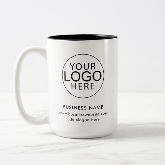 Modern Business Logo Corporate Promotional Custom ツートーンマグカップ (左)