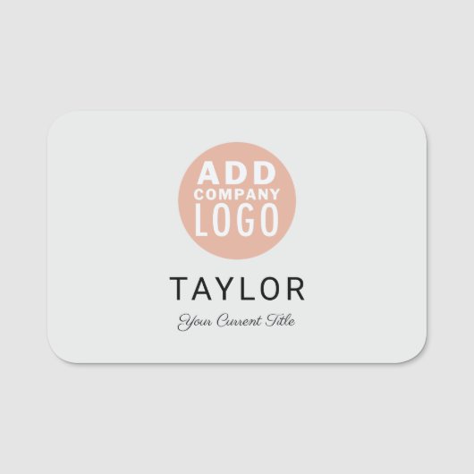 Modern Business Logo Employees Custom 名札 (正面)