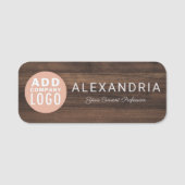 Modern Business Logo Employees Magnetic 名札 (正面)