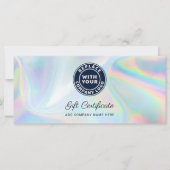 Modern Business Logo Holographic Gift Certificate (正面)