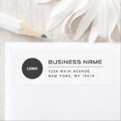 Modern Business Logo Mailing Return Address ラベル (インサイチュ)