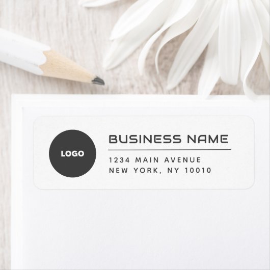 Modern Business Logo Mailing Return Address ラベル (インサイチュ)