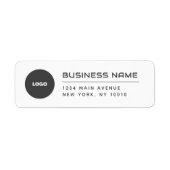 Modern Business Logo Mailing Return Address ラベル (正面)