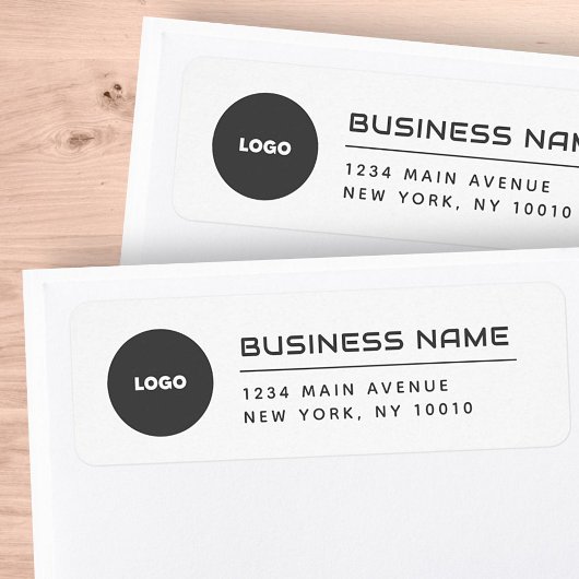 Modern Business Logo Mailing Return Address ラベル
