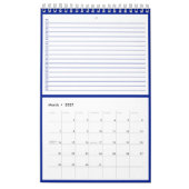 Modern Business Logo Navy Blue To Do List カレンダー (3月 2027)