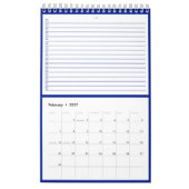 Modern Business Logo Navy Blue To Do List カレンダー (2月 2027)
