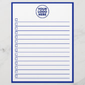 Modern Business Logo Navy Blue To Do List チラシ (正面)