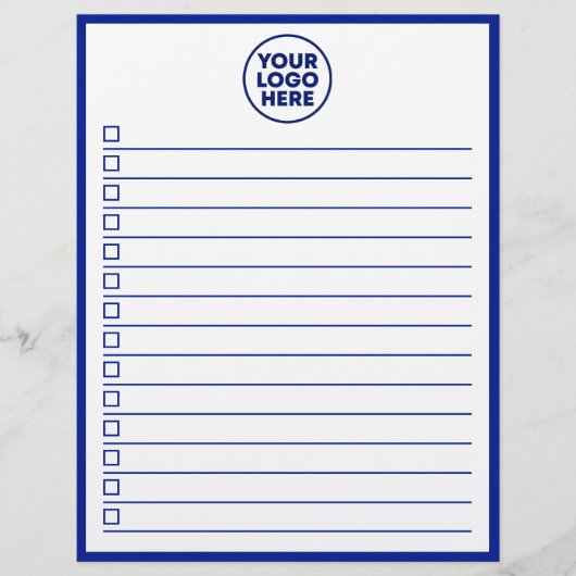Modern Business Logo Navy Blue To Do List チラシ (正面)