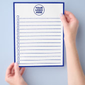 Modern Business Logo Navy Blue To Do List チラシ (手)