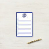 Modern Business Logo Navy Blue To Do List ポストイット (デスク上)