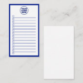 Modern Business Logo Navy Blue To Do List 名刺 (正面/裏面)