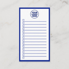Modern Business Logo Navy Blue To Do List 名刺
