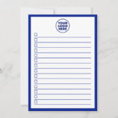 Modern Business Logo Navy Blue To Do List 招待状 (正面)