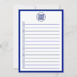 Modern Business Logo Navy Blue To Do List 招待状