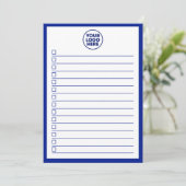 Modern Business Logo Navy Blue To Do List 招待状 (スタンド正面)