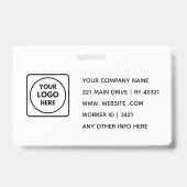 Modern Business Logo | Professional Employee ID バッジ (裏面)