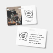 Modern Business Logo | Professional Employee ID バッジ (正面＆裏面)