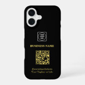 Modern Business Logo QR Code Promo iphone case 16ケース (裏面)