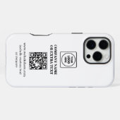 Modern Business Logo QR Code Promo iphone case iPhoneケース (裏面横)